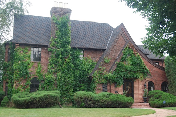 Brick Tudor-revival