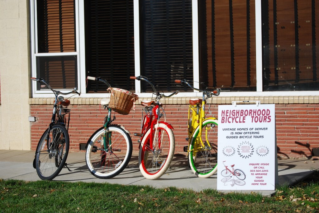 Call Jesse Sehlmeyer at 303-564-2245 to arrange a bicycle tour of Denver neighborhoods.
