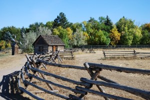 Littleton's original schoolhouse at the 1860's farm.